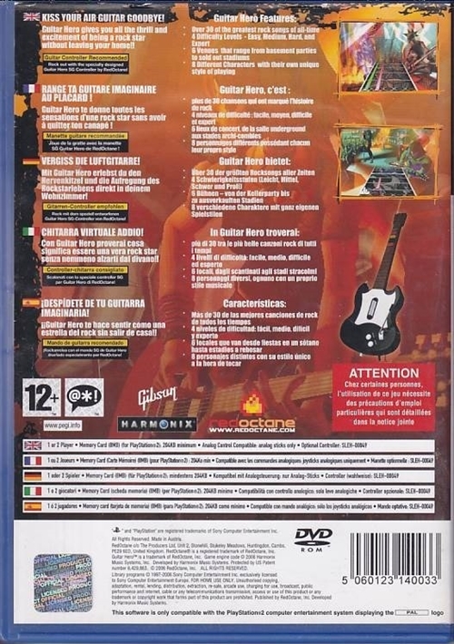 Guitar Hero - PS2 (B Grade) (Genbrug)